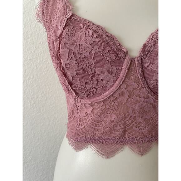 Victoria's Secret Bra Demi Lace Floral Semi Sheer Lingerie - Picture 3 of 10